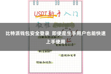 比特派钱包安全登录 即使是生手用户也能快速上手使用