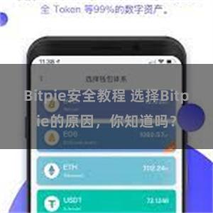 Bitpie安全教程 选择Bitpie的原因，你知道吗？