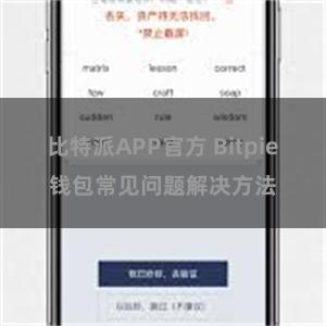 比特派APP官方 Bitpie钱包常见问题解决方法