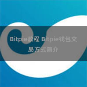 Bitpie教程 Bitpie钱包交易方式简介